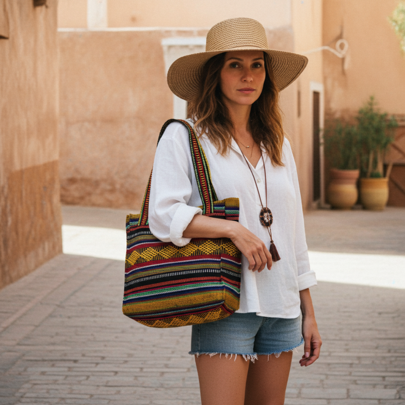 Geantă cu motive traditionale Chalchi