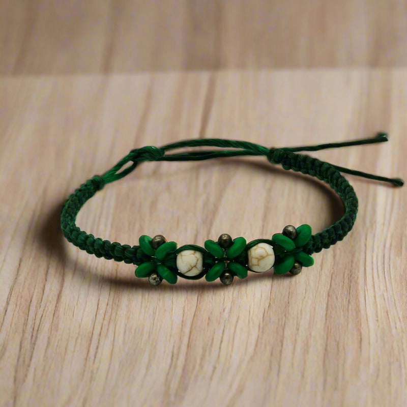 bratara artizanala impletita howlite