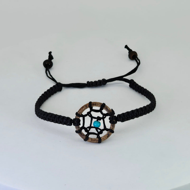 bratara handmade dream catcher piatra albastra