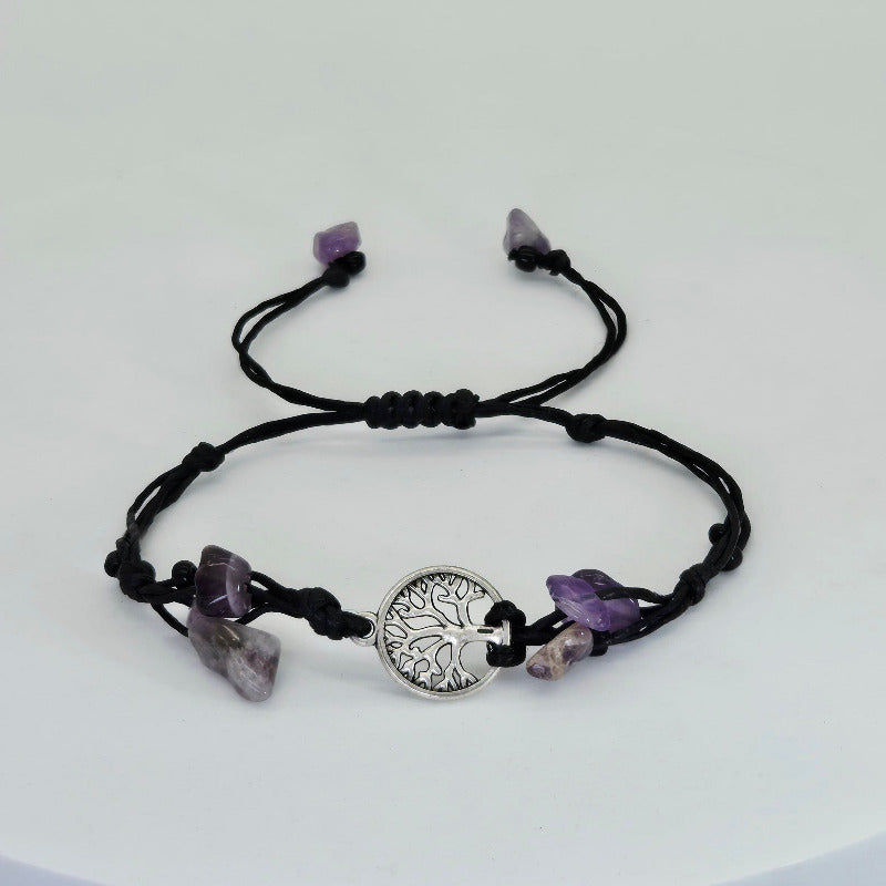 bratara handmade piatra ametist copacul vietii