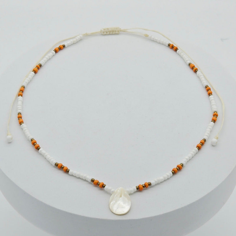 colier handmade pandantiv scoica