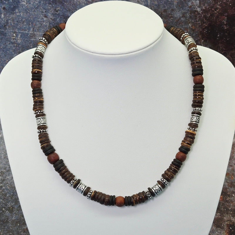 colier handmade lemn cocos