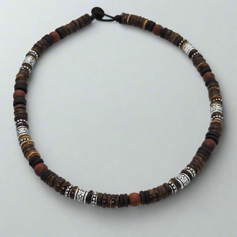 colier handmade lemn cocos