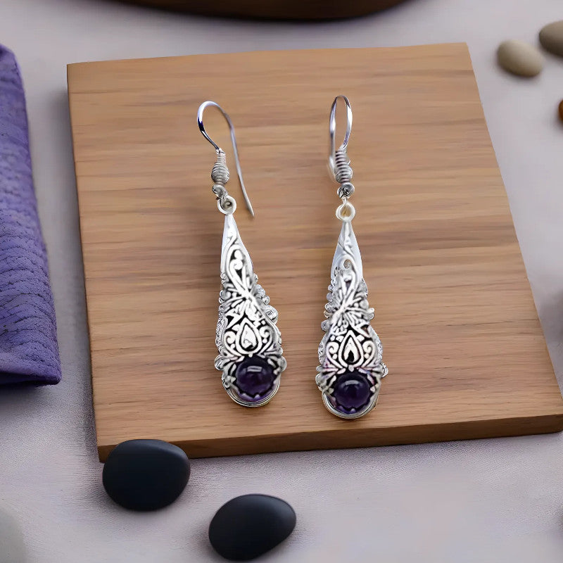 Cercei lungi cu model vintage