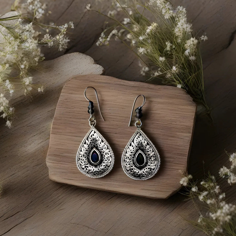 cercei vintage cu model berber si ametist