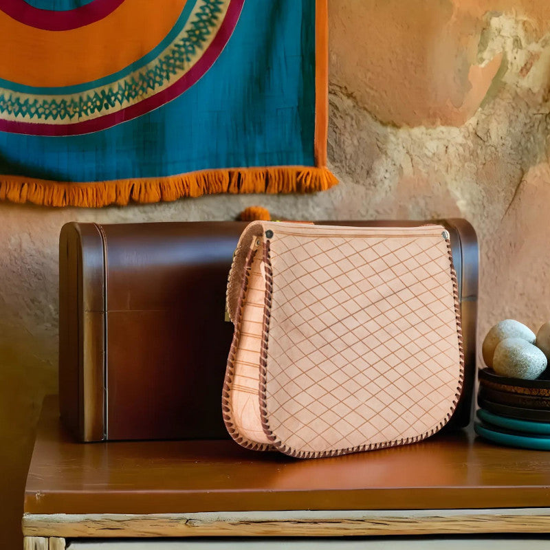 geanta marocana piele beige