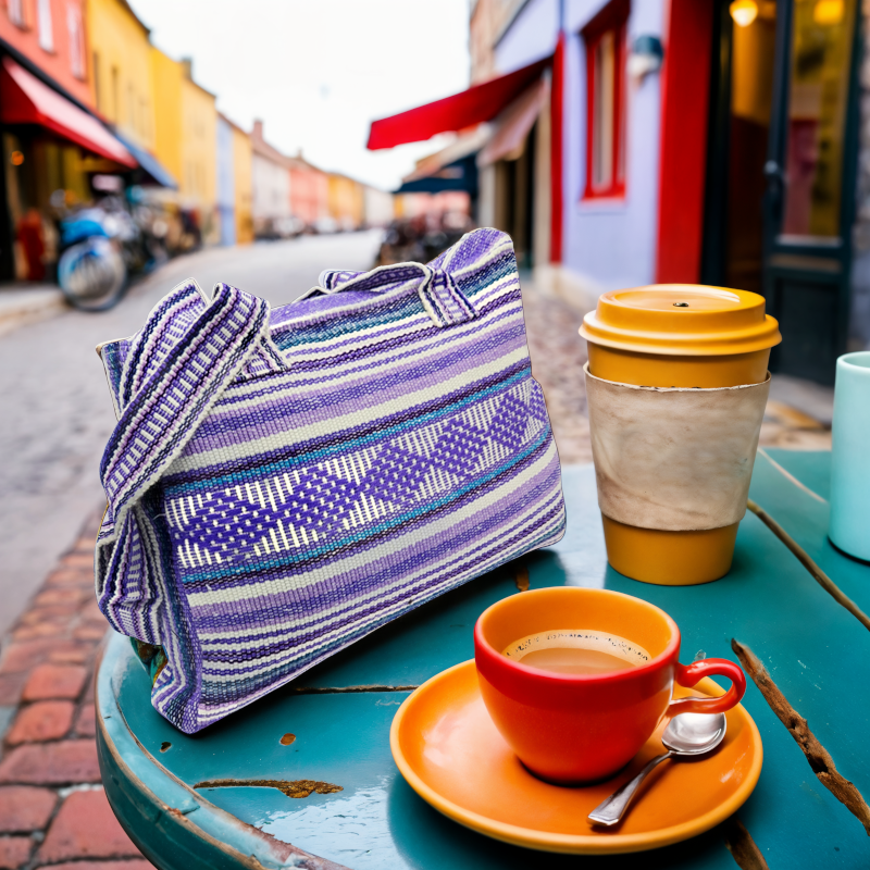 geanta etnica mexicana violet