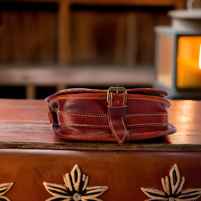 geanta marocana artizanala piele maro