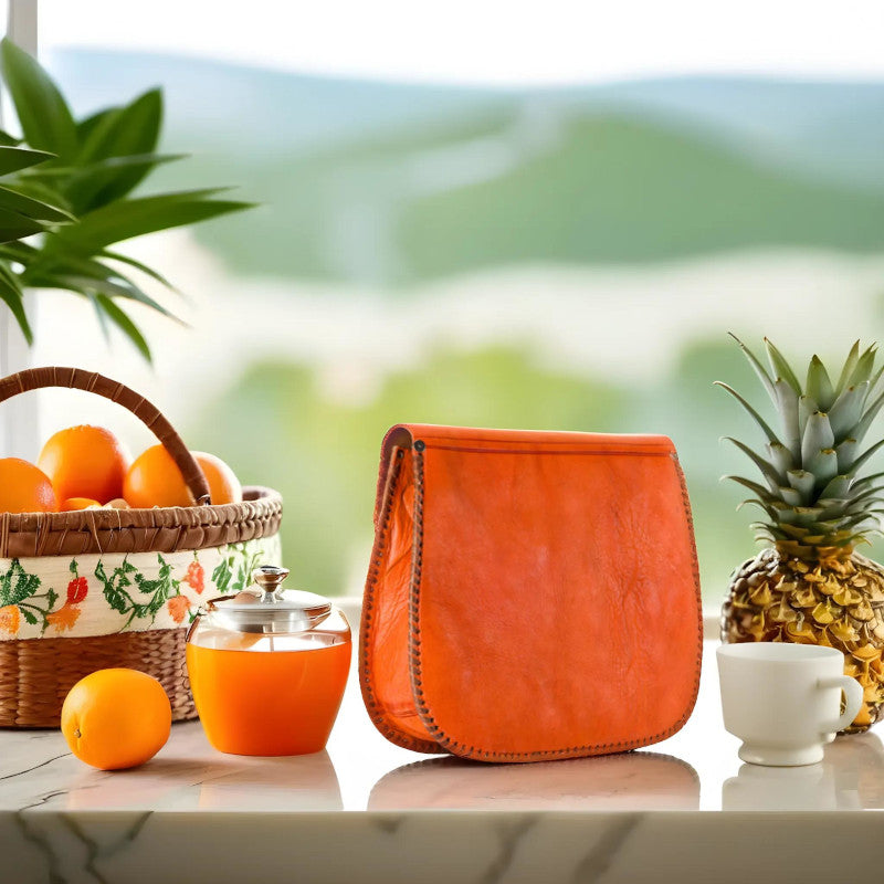 geanta marocana piele caramel