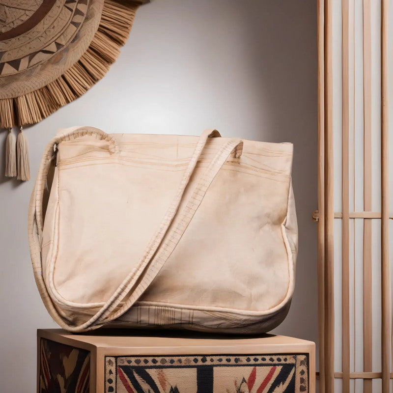 geanta handmade piele beige modele etnice