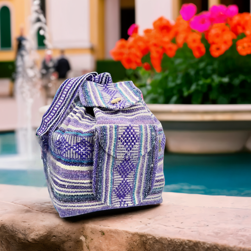 rucsac traditional mexican violet