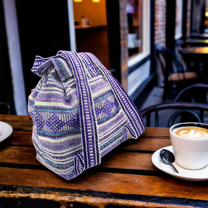 rucsac traditional mexican violet