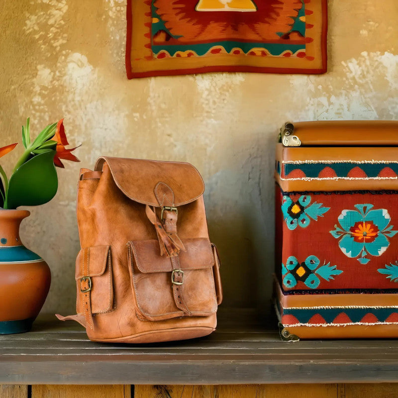 rucsac maroc piele maro