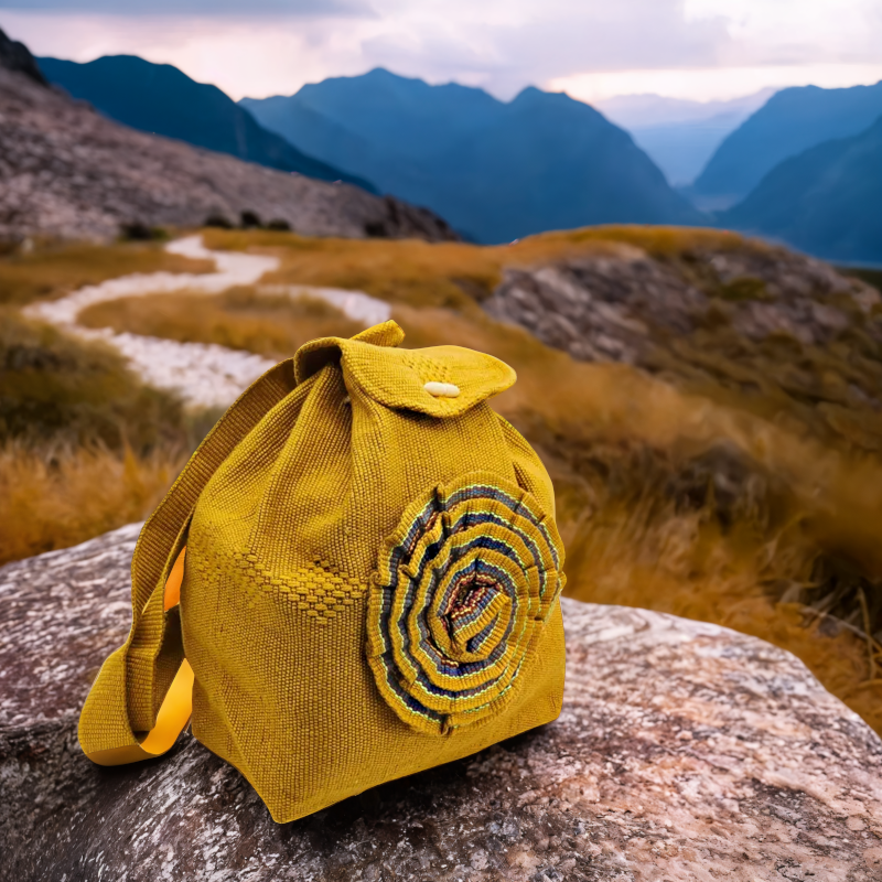 rucsac etnic mexic galben