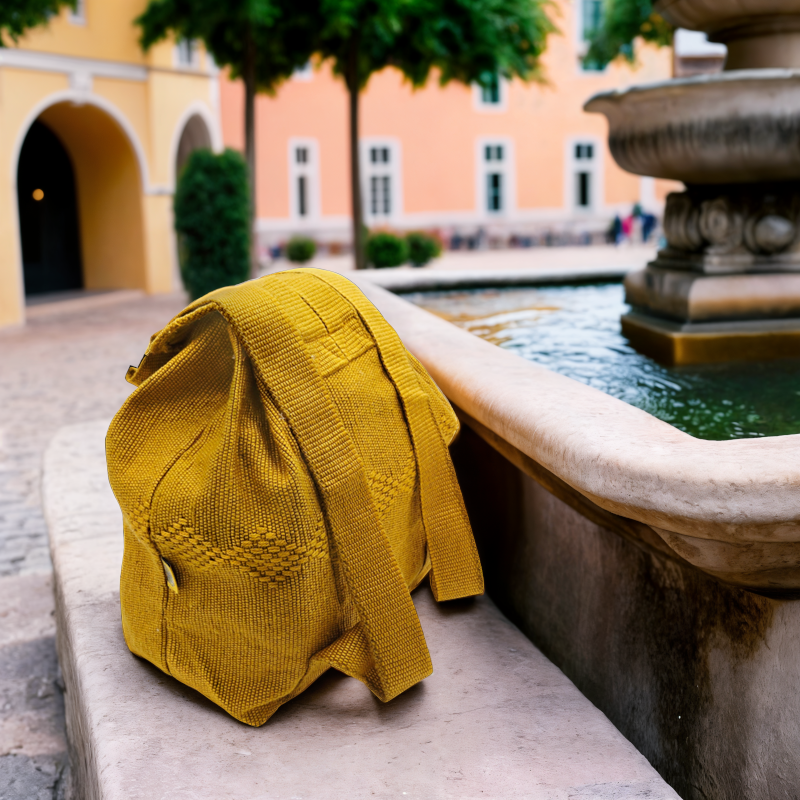 rucsac etnic mexic galben