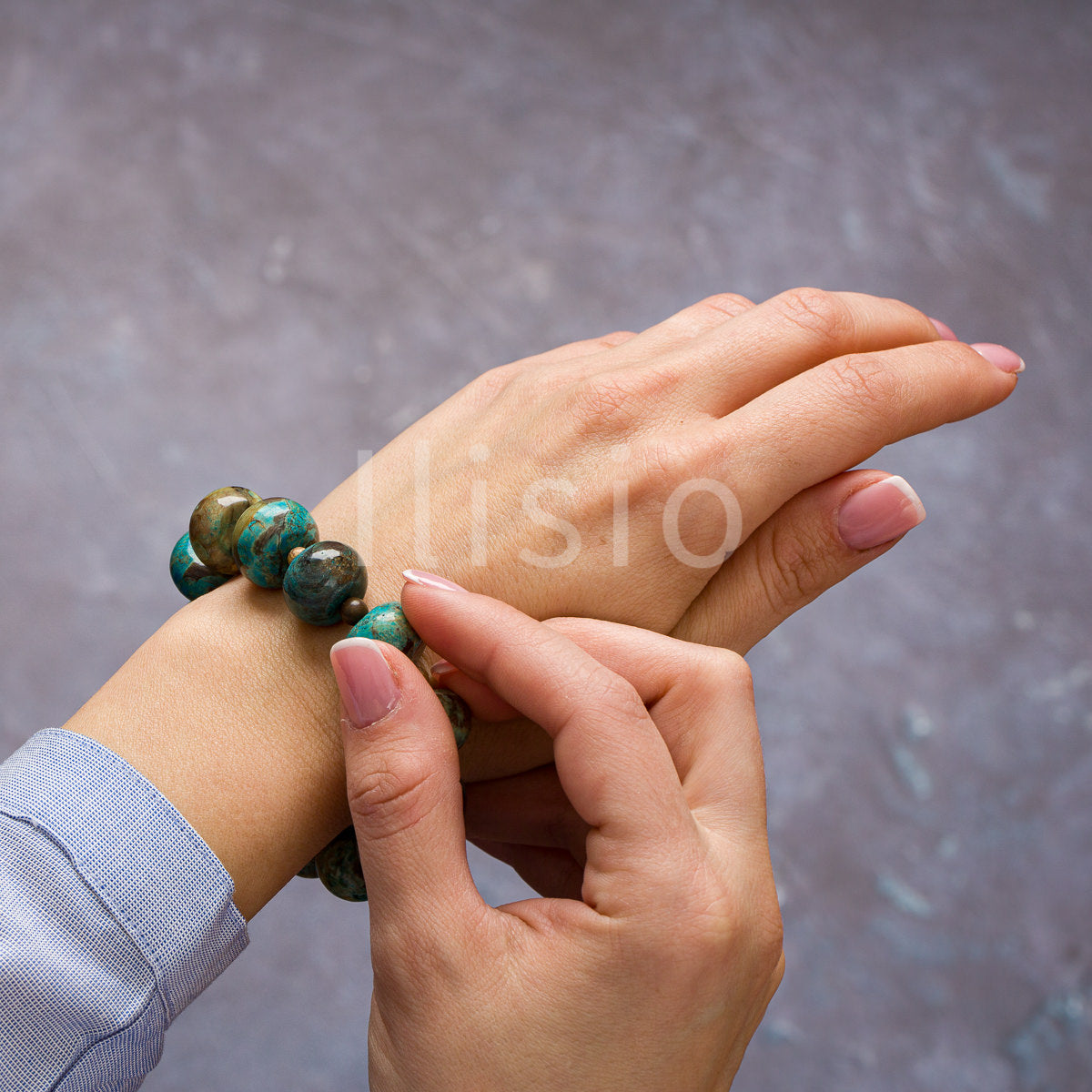 Bratara pentru cadou femei, din pietre semipretioase rotunde, de Jasp oceanic - Ilisio.ro