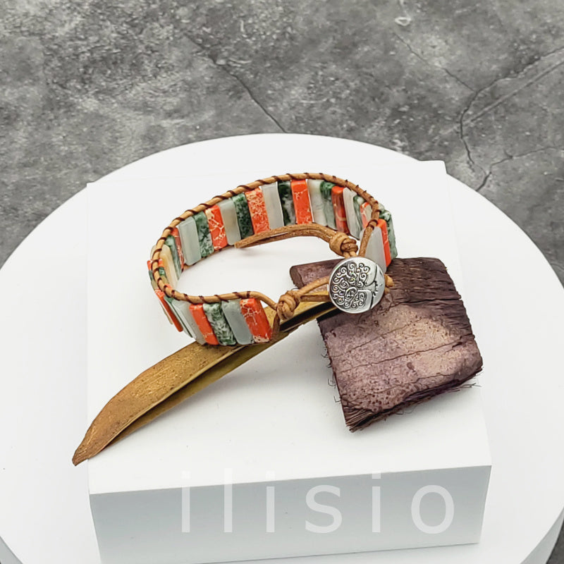 Brătară Copacul Vietii din amazonite