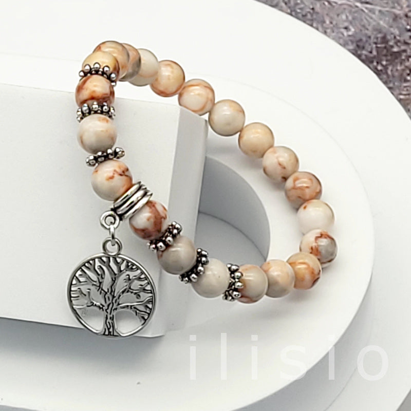 bratara copacul vietii rhodonite