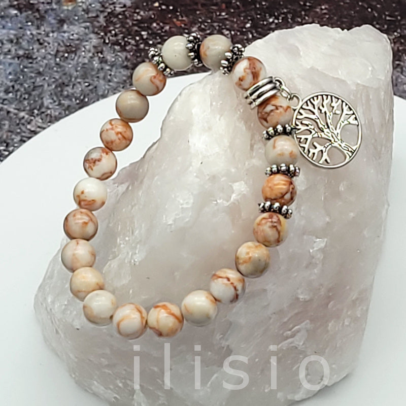 bratara copacul vietii rhodonite