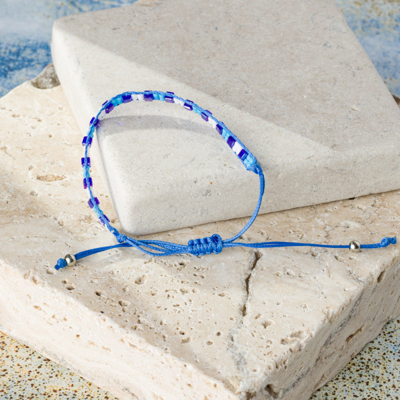 bratara impletita albastru