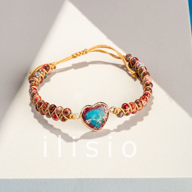 bratara handmade Jasp rosu