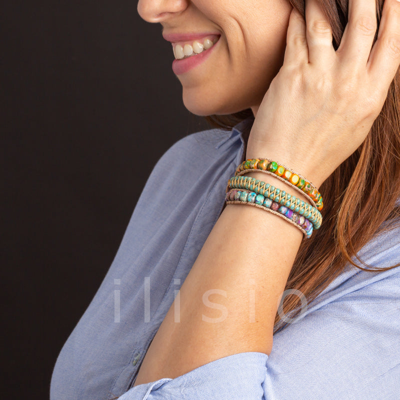 Brătară mărgele pietre semipretioase