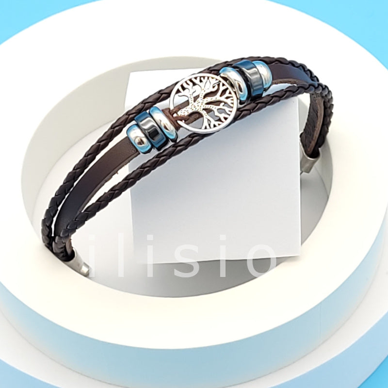 bratara unisex copacul vietii piele