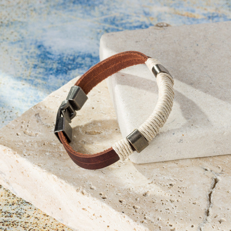 Brătară unisex vintage din piele