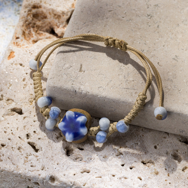 Brătară boho cu model floral