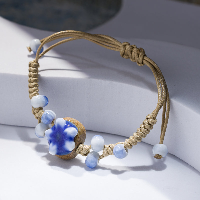 Brătară boho cu model floral