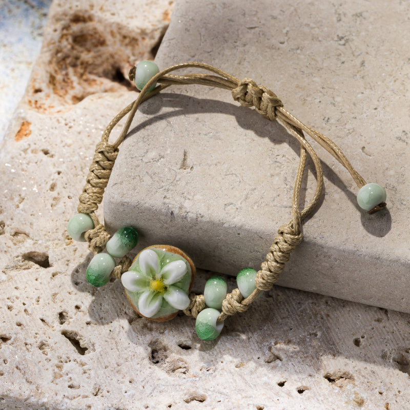 Brătară boho cu model floral