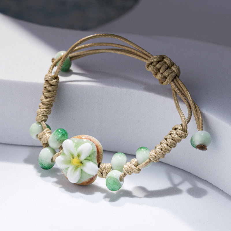 Brătară boho cu model floral