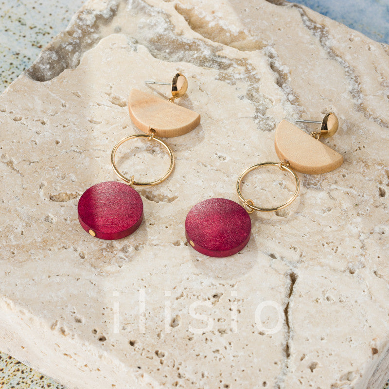 cercei lemn model geometric