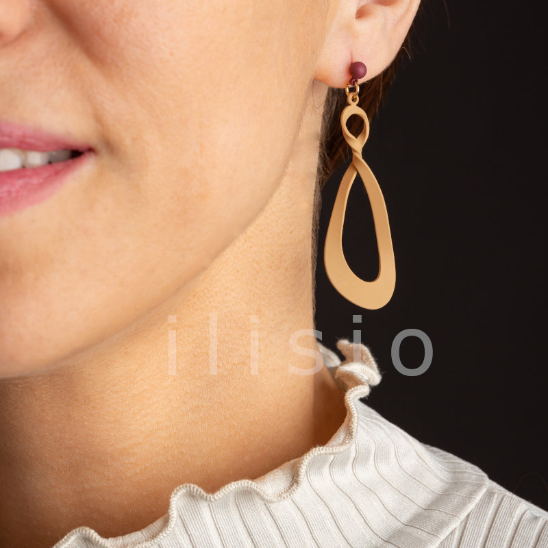 Cercei lungi retro twist