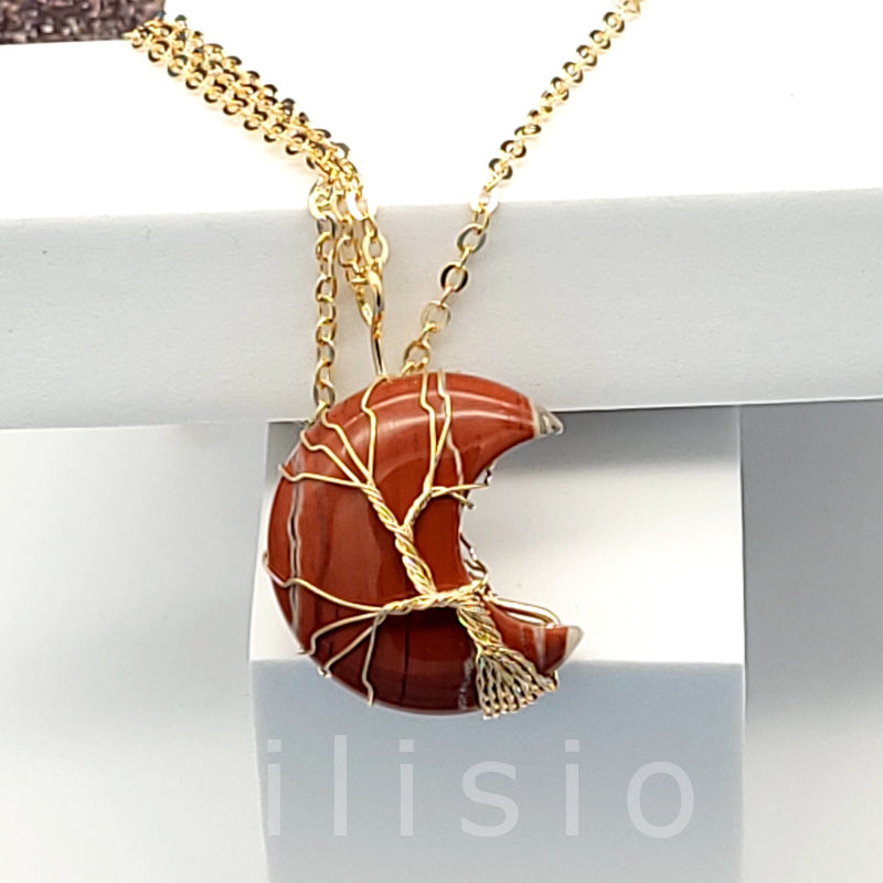 colier jasp rosu Copacul Vietii