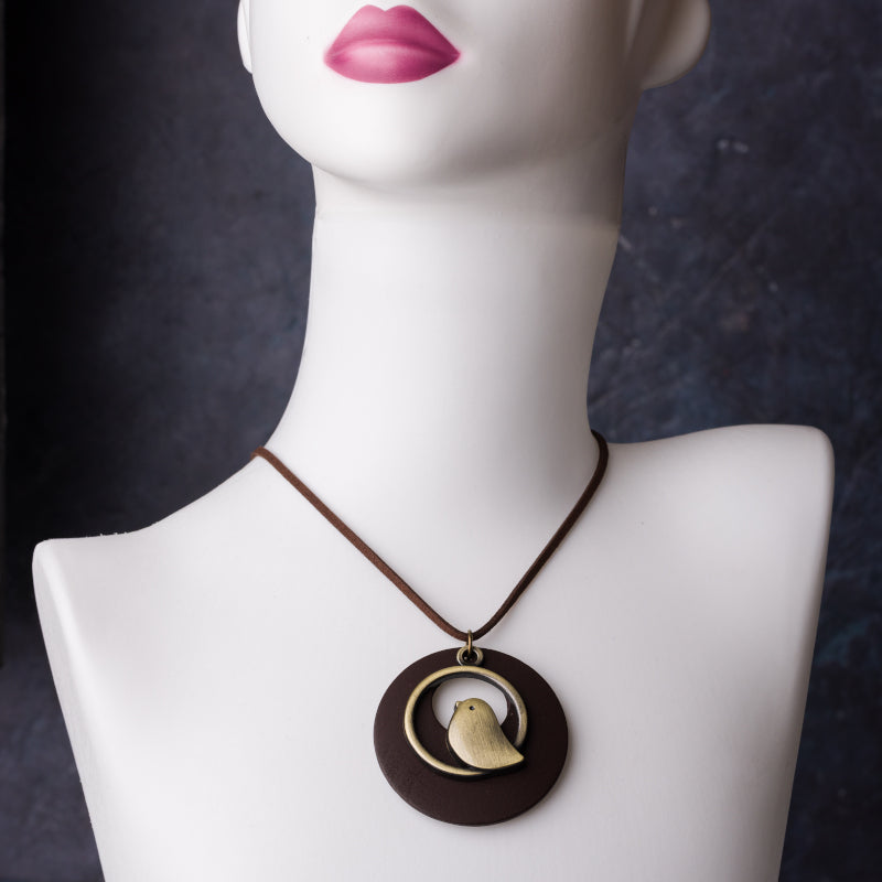 colier boem rotund lemn