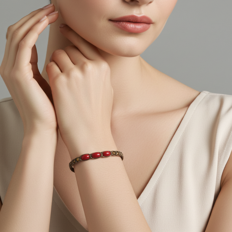 bratara handmade bumbac jasp