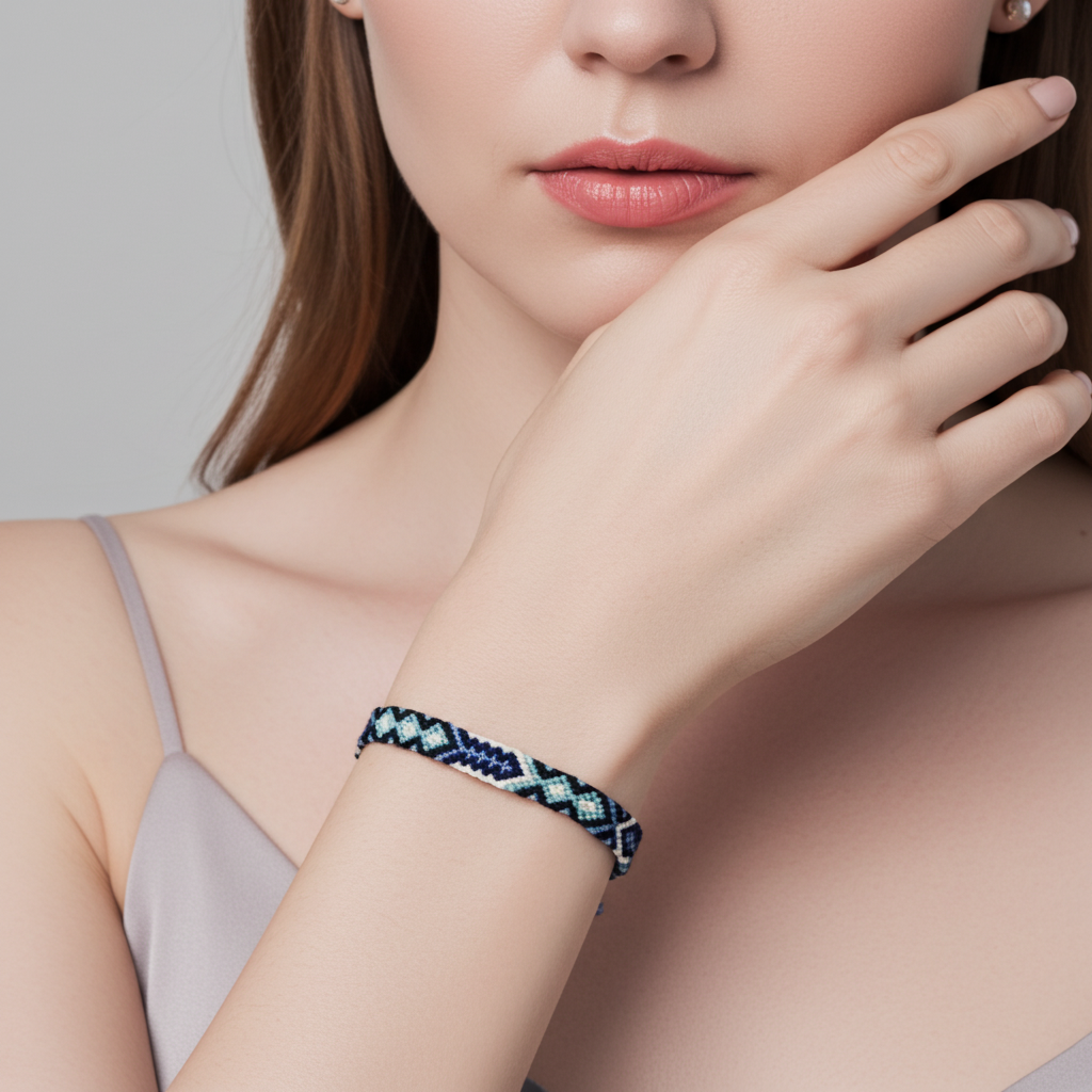 bratara etnica bumbac impletit