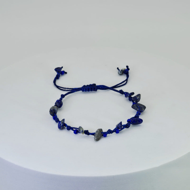 bratara handmade albastra piatra naturala