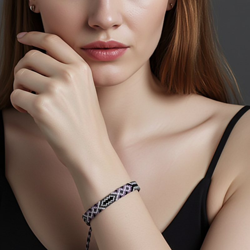 Bratara artizanala impletita bumbac