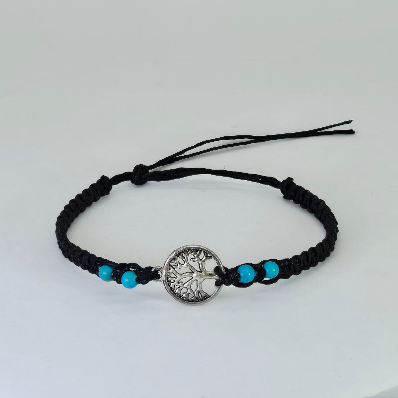 bratara handmade copacul vietii pietre turcoaz