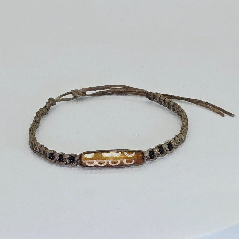 bratara handmade bumbac pandantiv os