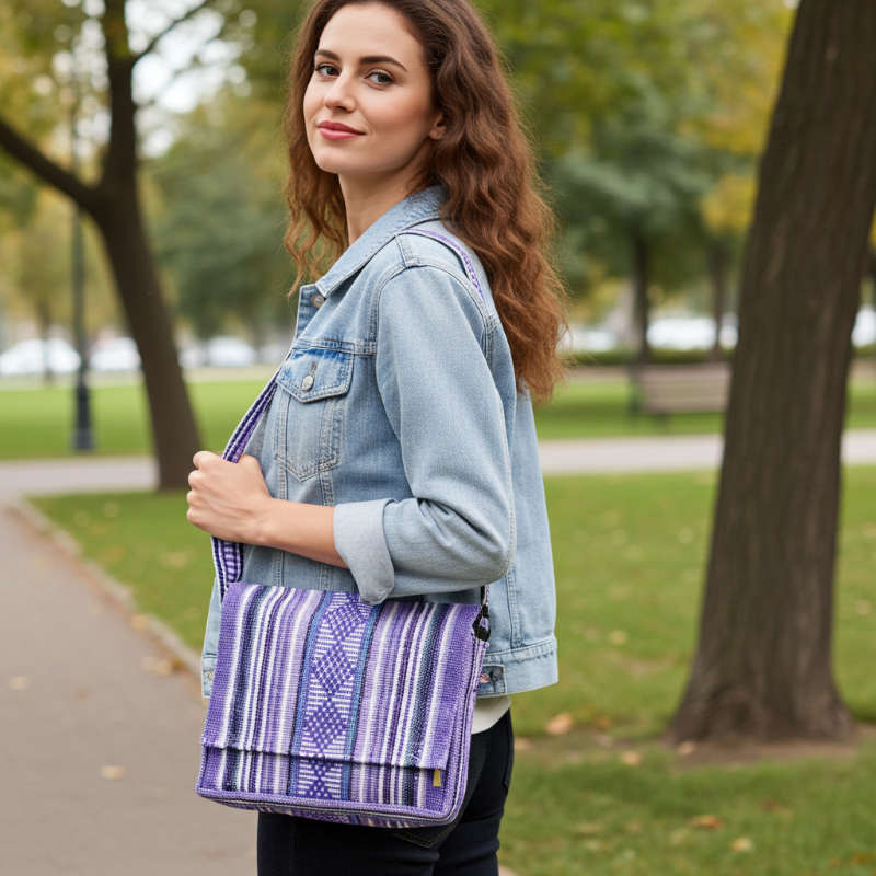 geanta violet etnica mexic